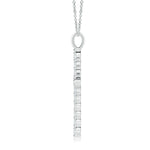 Load image into Gallery viewer, Lab-Grown Floating Round Diamond Dotted Cross Pendant
