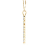 Load image into Gallery viewer, Lab-Grown Floating Round Diamond Dotted Cross Pendant

