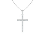 Load image into Gallery viewer, Lab-Grown Milgrain-Edged Diamond Latin Cross Pendant
