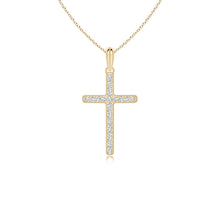 Lab-Grown Milgrain-Edged Diamond Latin Cross Pendant