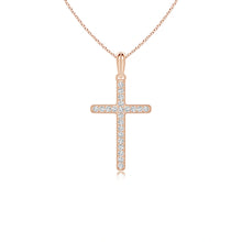 Lab-Grown Milgrain-Edged Diamond Latin Cross Pendant