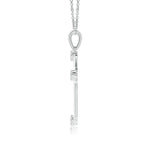 Load image into Gallery viewer, Lab-Grown Diamond Knife-Edged Budded Cross Pendant
