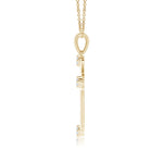Load image into Gallery viewer, Lab-Grown Diamond Knife-Edged Budded Cross Pendant
