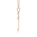 Load image into Gallery viewer, Lab-Grown Diamond Knife-Edged Budded Cross Pendant
