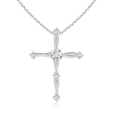Lab-Grown Diamond Braided Cross Pendant