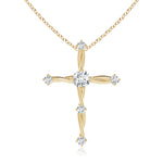 Load image into Gallery viewer, Lab-Grown Diamond Braided Cross Pendant
