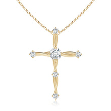 Lab-Grown Diamond Braided Cross Pendant