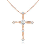 Load image into Gallery viewer, Lab-Grown Diamond Braided Cross Pendant
