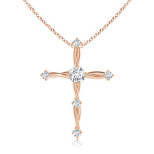 Lab-Grown Diamond Braided Cross Pendant