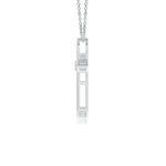 Load image into Gallery viewer, Lab-Grown Pointed Open Cross Pendant with Diamond Accents
