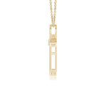 Load image into Gallery viewer, Lab-Grown Pointed Open Cross Pendant with Diamond Accents
