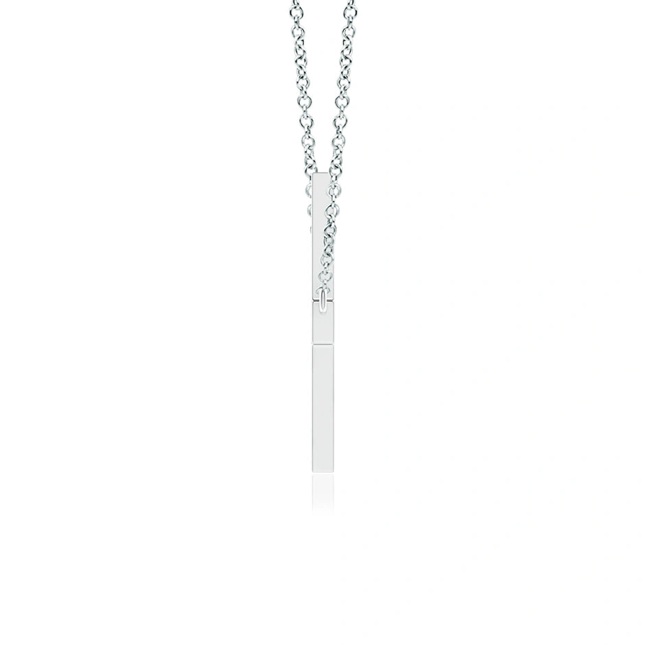 Lab-Grown Classic Diamond Sideways Cross Necklace