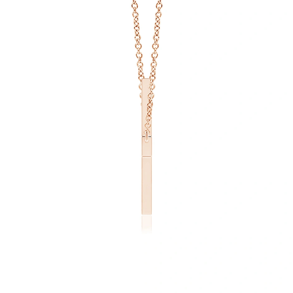 Lab-Grown Classic Diamond Sideways Cross Necklace