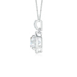 Load image into Gallery viewer, Lab-Grown Round Diamond Dangle Pendant with Halo
