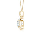 Load image into Gallery viewer, Lab-Grown Round Diamond Dangle Pendant with Halo
