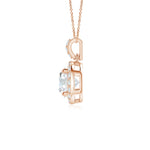 Load image into Gallery viewer, Lab-Grown Round Diamond Dangle Pendant with Halo
