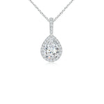 Load image into Gallery viewer, Lab-Grown Diamond Teardrop Pendant with Halo
