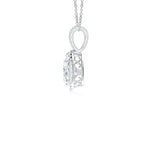 Load image into Gallery viewer, Lab-Grown Diamond Teardrop Pendant with Halo
