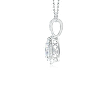 Lab-Grown Diamond Teardrop Pendant with Halo