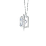 Load image into Gallery viewer, Vintage Inspired Cushion Lab-Grown Diamond Halo Pendant
