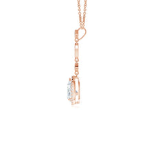 Prong-Set Lab-Grown Diamond Teardrop Halo Pendant with Accents