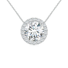 Vintage Inspired Round Lab-Grown Diamond Halo Pendant
