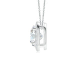 Load image into Gallery viewer, Vintage Inspired Round Lab-Grown Diamond Halo Pendant
