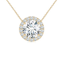 Vintage Inspired Round Lab-Grown Diamond Halo Pendant