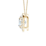 Load image into Gallery viewer, Vintage Inspired Round Lab-Grown Diamond Halo Pendant
