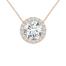 Vintage Inspired Round Lab-Grown Diamond Halo Pendant