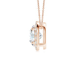 Load image into Gallery viewer, Vintage Inspired Round Lab-Grown Diamond Halo Pendant
