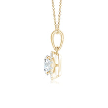 Lab-Grown Claw-Set Round Diamond Halo Pendant