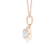 Lab-Grown Claw-Set Round Diamond Halo Pendant