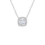 Load image into Gallery viewer, Lab-Grown Cushion Diamond Halo Pendant with Filigree
