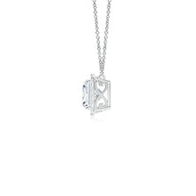 Lab-Grown Cushion Diamond Halo Pendant with Filigree