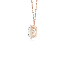 Lab-Grown Cushion Diamond Halo Pendant with Filigree