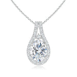 Load image into Gallery viewer, Classic Lab-Grown Diamond Halo Pendant
