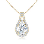 Load image into Gallery viewer, Classic Lab-Grown Diamond Halo Pendant
