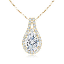 Classic Lab-Grown Diamond Halo Pendant