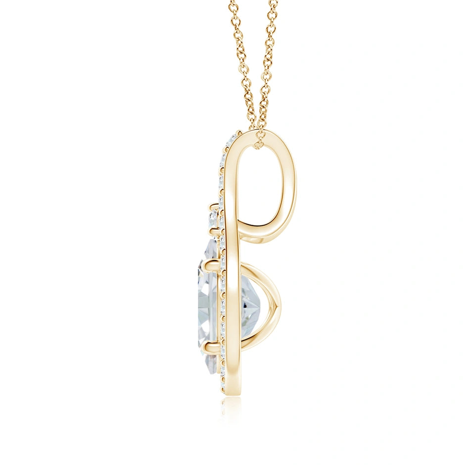 Classic Lab-Grown Diamond Halo Pendant