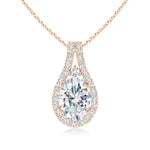 Load image into Gallery viewer, Classic Lab-Grown Diamond Halo Pendant
