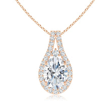 Classic Lab-Grown Diamond Halo Pendant