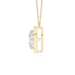 Load image into Gallery viewer, Lab-Grown Art Deco Inspired Round Diamond Halo Solitaire Pendant
