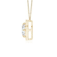 Lab-Grown Art Deco Inspired Round Diamond Halo Solitaire Pendant