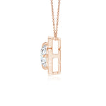 Load image into Gallery viewer, Lab-Grown Art Deco Inspired Round Diamond Halo Solitaire Pendant
