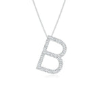 Load image into Gallery viewer, Lab-Grown Prong-Set Diamond Capital &quot;B&quot; Initial Pendant
