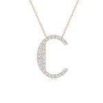 Load image into Gallery viewer, Lab-Grown Modern Deco Diamond Capital &quot;C&quot; Initial Pendant
