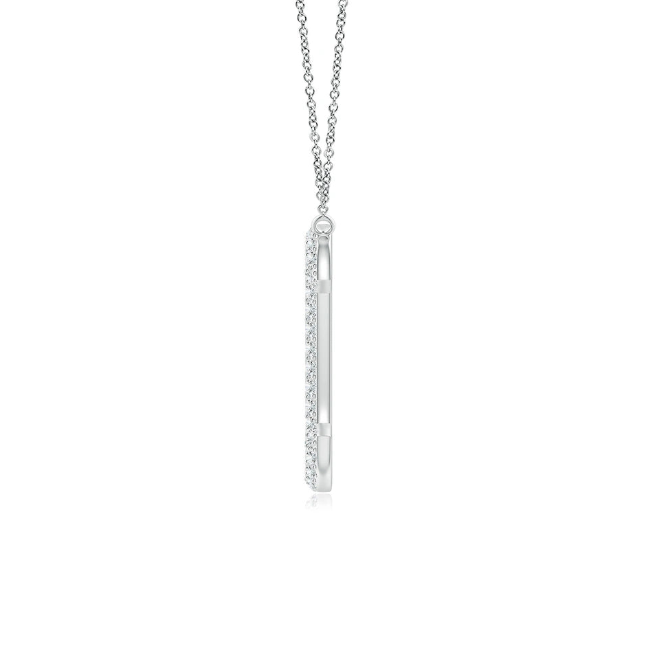 Lab-Grown Prong-Set Diamond Capital "C" Knife-Edge Initial Pendant