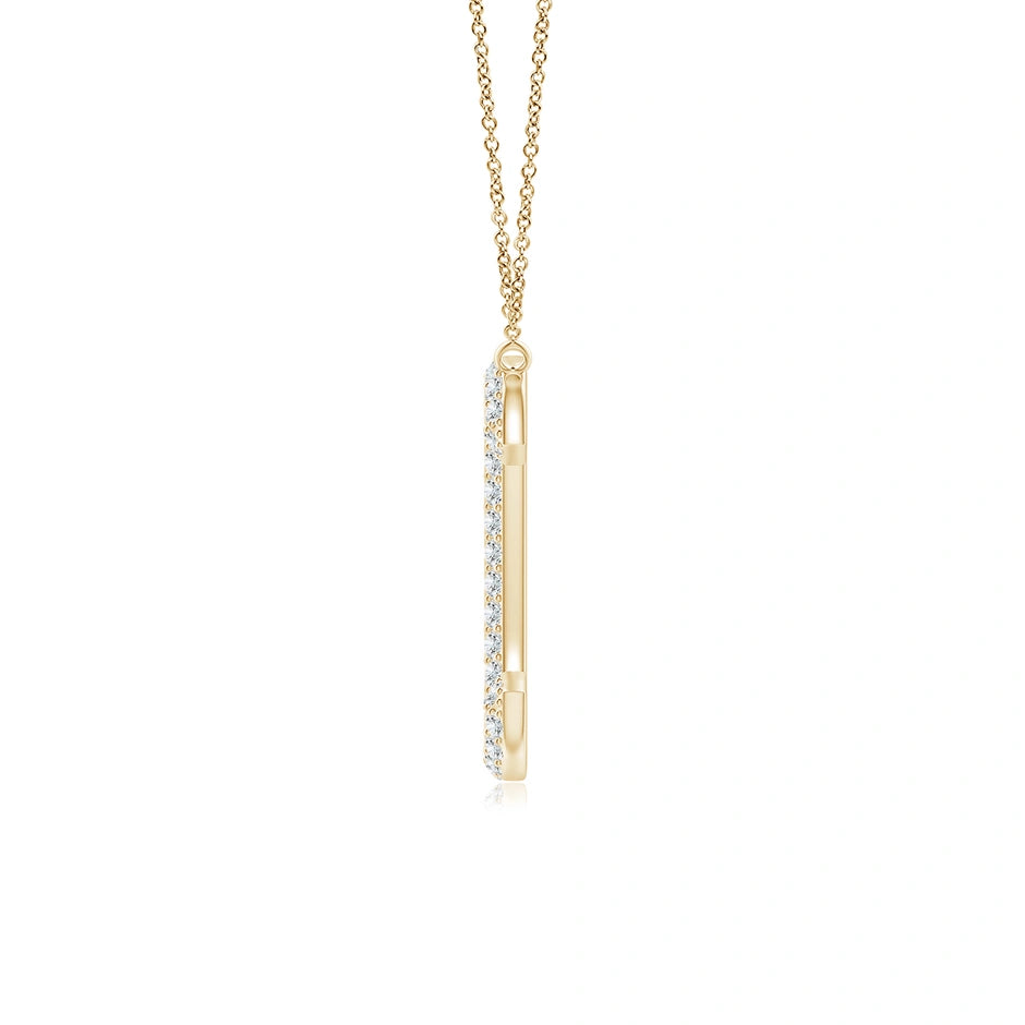 Lab-Grown Prong-Set Diamond Capital "C" Knife-Edge Initial Pendant