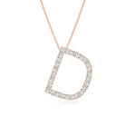 Load image into Gallery viewer, Lab-Grown Prong-Set Diamond Capital &quot;D&quot; Initial Pendant
